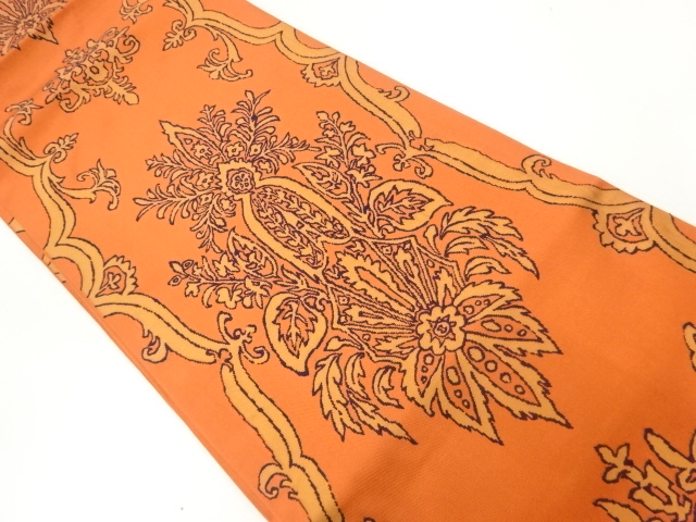 JAPANESE FUKURO OBI / WOVEN FLORAL PLANTS
